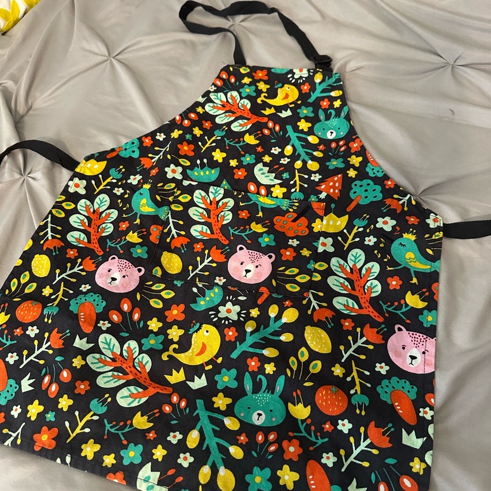 Colorful Animal Print Kids Apron